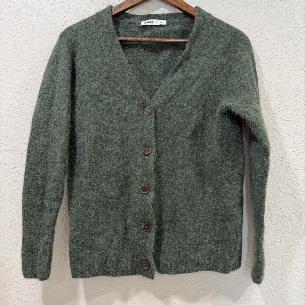 Pacas Women’s Cardigan Alpaca Merino Wool Size Large